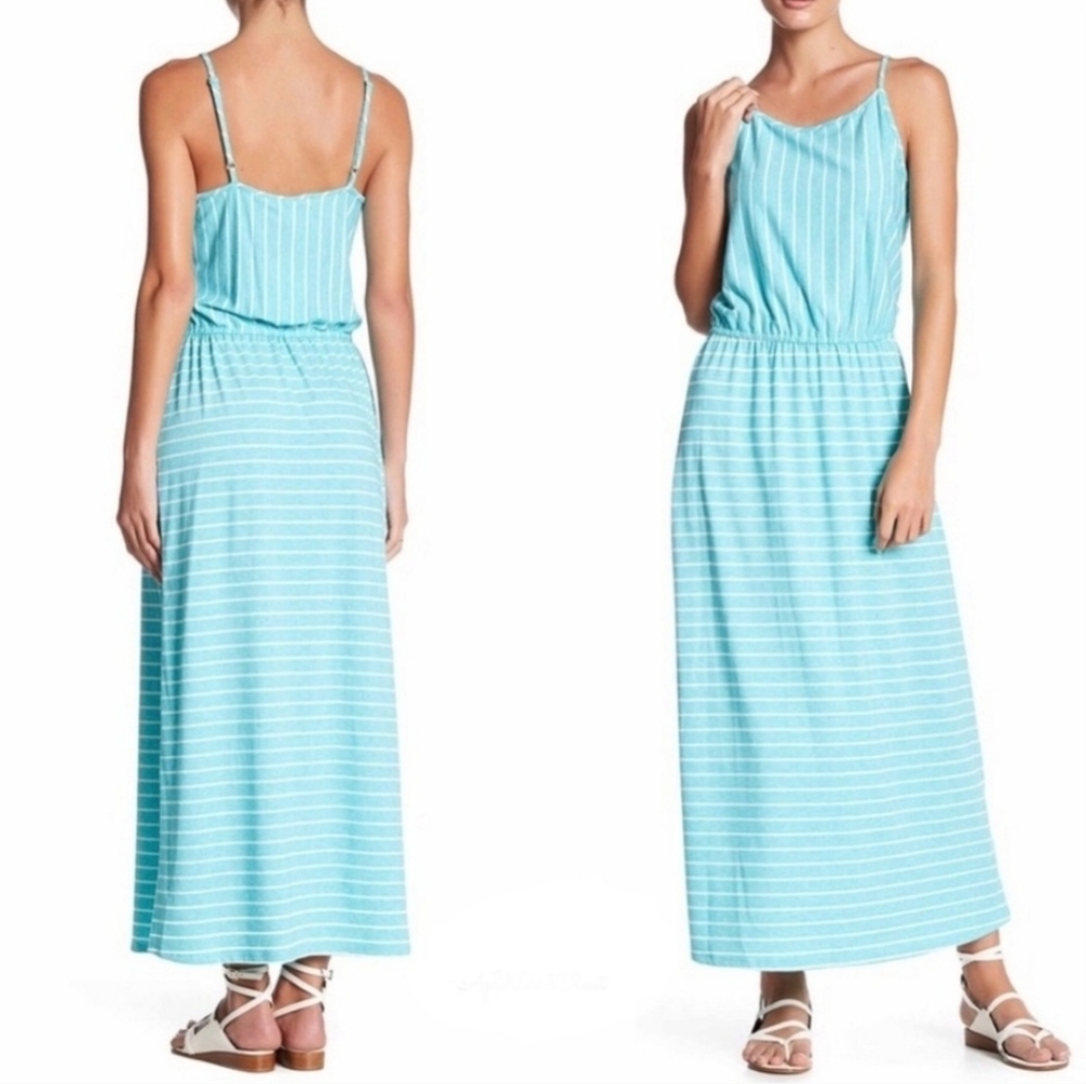 Fourteenth Place Teal Soft Maxi Tank Dress Sz L